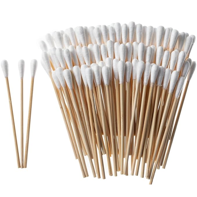 Long Cotton Swabs 3.93 Inch Cotton Swabs with Wooden