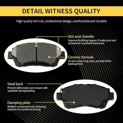 Miniatura 3 de Kit de pastillas de freno de disco de cerámica delanteras y traseras con accesorios para Honda CRV 2017-2019 todos los modelos 2020-2022 Honda CRV