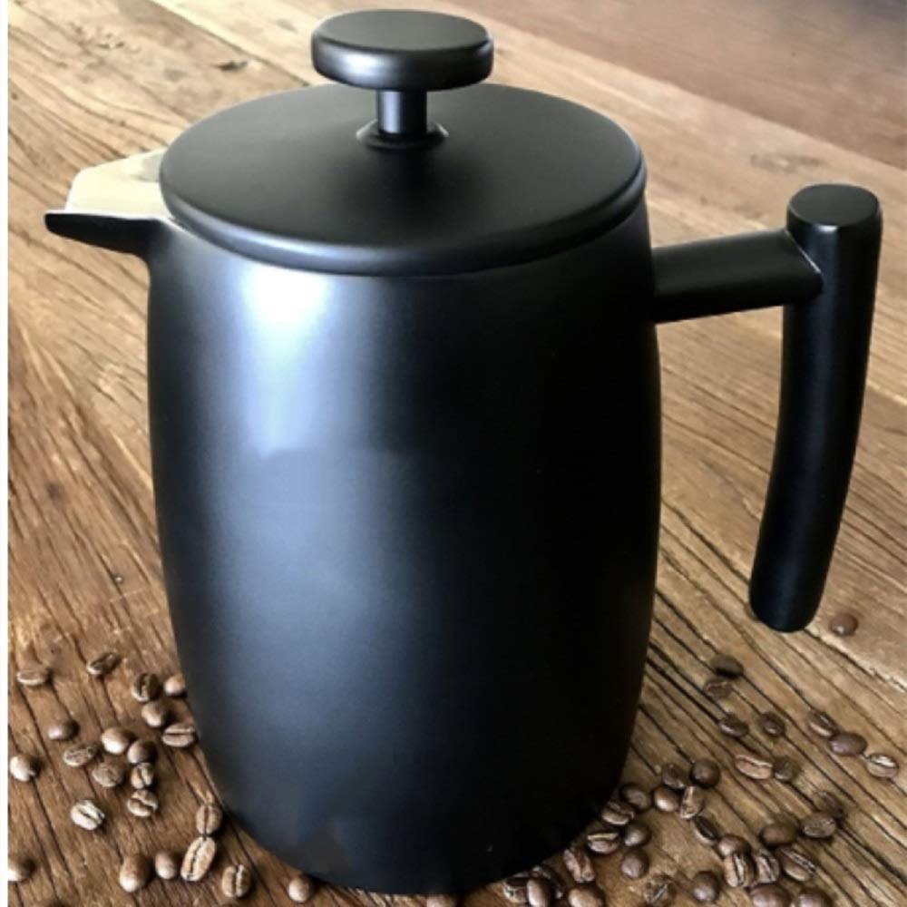French Press ekspres do kawy ręcznie pchany dwuwarstwowy dzbanek ciśnieniowy ze stali nierdzewnej zaparzacz do kawy z filtrem