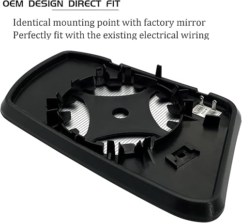 Miniatura 4 de Reemplazo de cristal de espejo calefactable del lado derecho del pasajero para espejos Nissan Altima Sedan 2013-2018  Espejo convexo calefactable