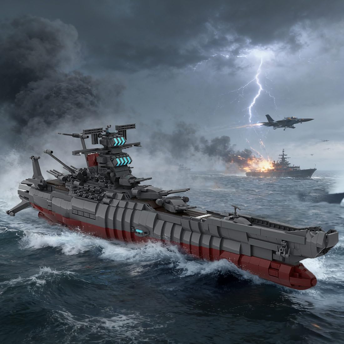 Amazon.co.jp: Toyvanta 星間戦艦モデルキット SF宇宙船ビルディング