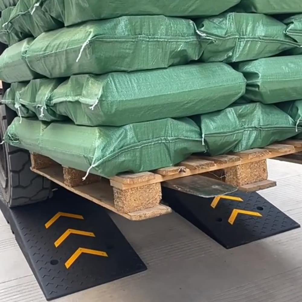 Gumowa rampa krawężnikowa Rampa progowa 3,5 "- 9" Podwyższona rampa krawężnikowa do chodnika, ciężka rampa podjazdowa do pojazdów, ciężarówek, autobusów, wózków widłowych, wózków i