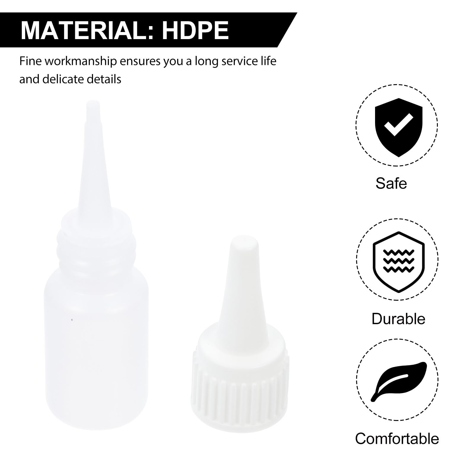 KICHOUSE Flaconi Contagocci da 10ml in Hdpe Bianco 22 a Tenuta Stagna Bottiglie Portatili per Viaggi per