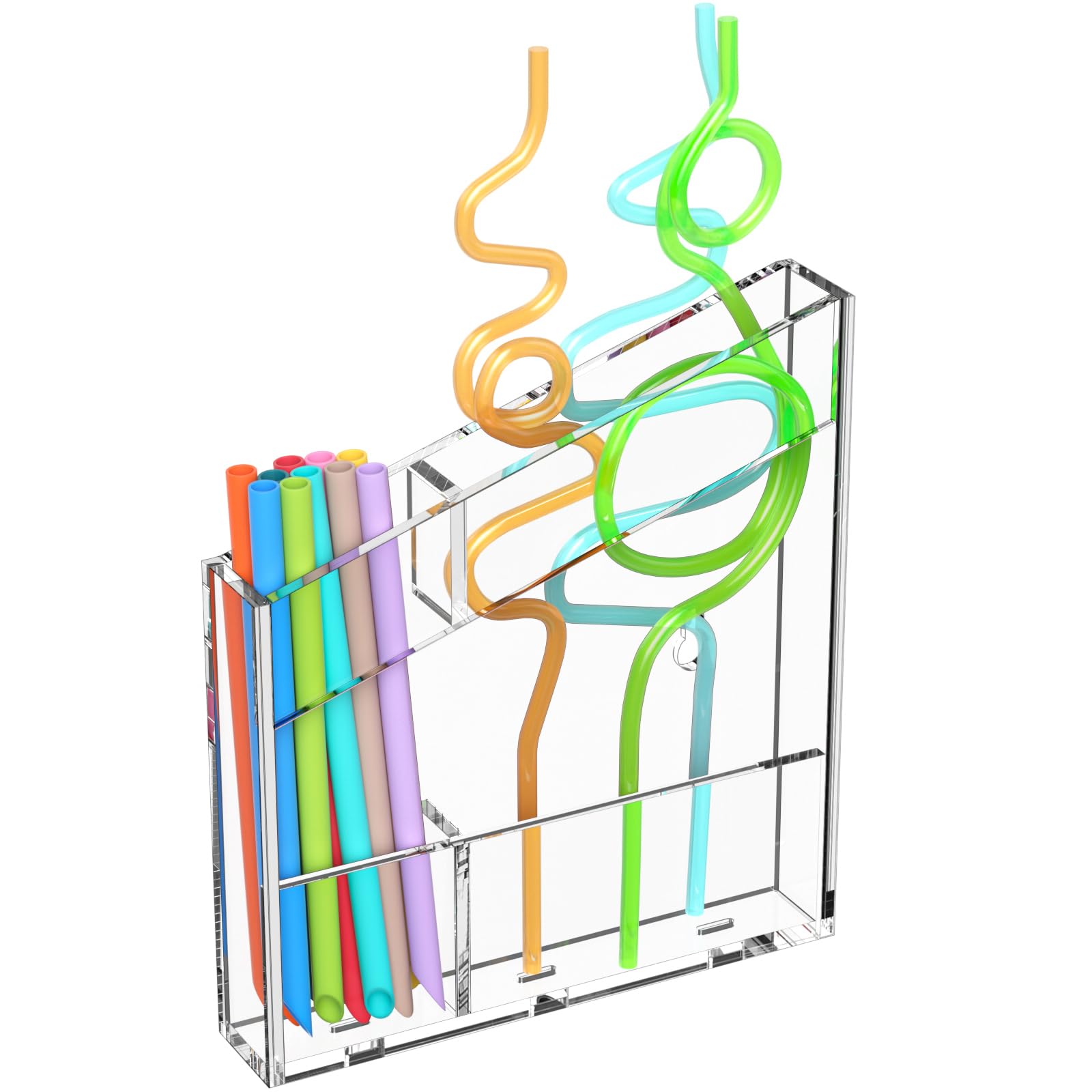 Acrylic Straw Holder - Keep Straws Organized -1 Acrylic Straw Holder - Keep Straws Organized -1