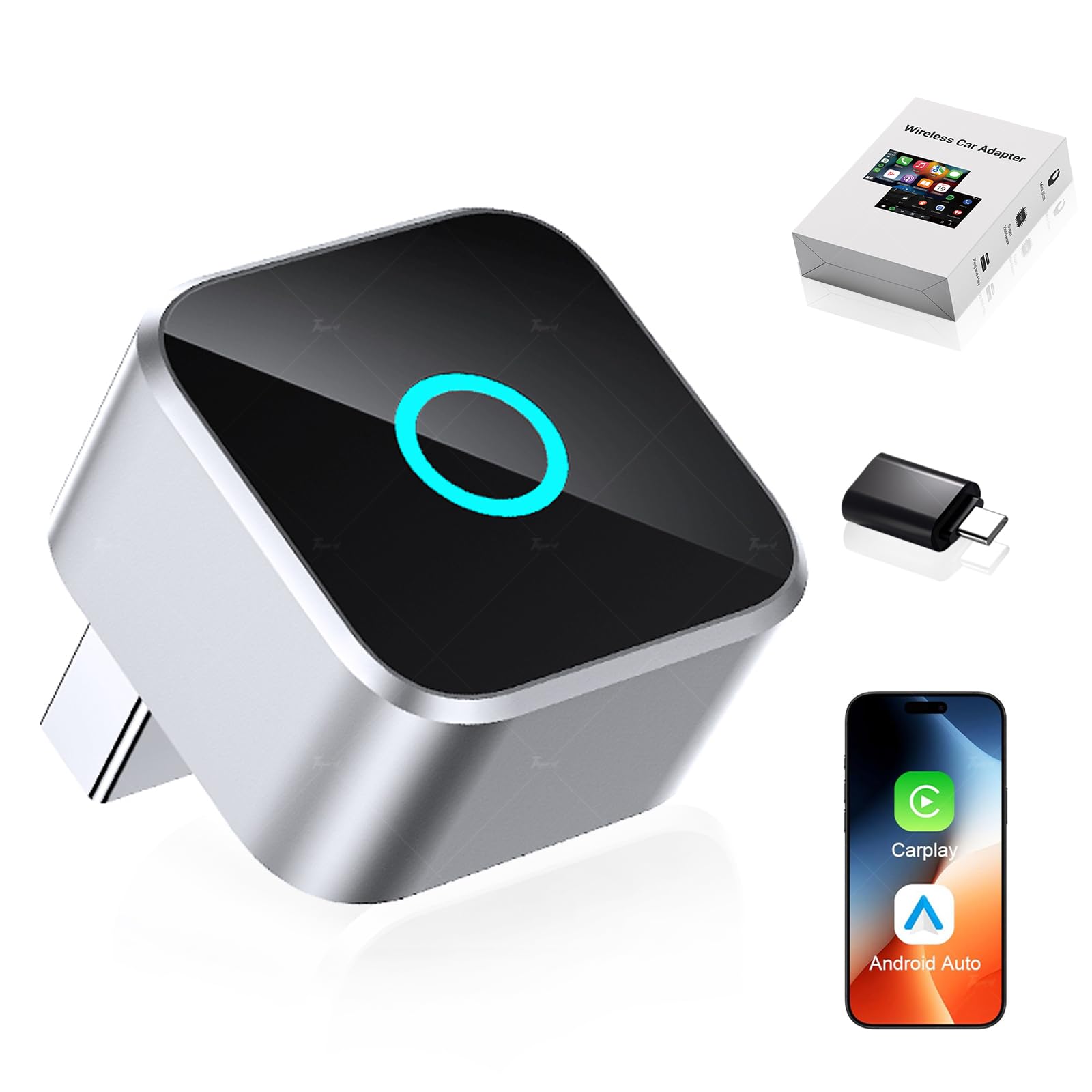 2026 Upgraded Wireless CarPlay Adapter, Fast Auto Connect, Stable Connection, Mini Size Plug & Play Adapter for iPhone & Android Auto Compatible Cars-image-35