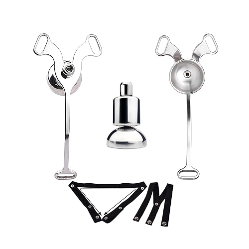 Metal SM Chastity Cages Flat Chastity Devices Chastity Cage Small for Men Penis Restraint Chastity with Black Belt（C Style） - C Style