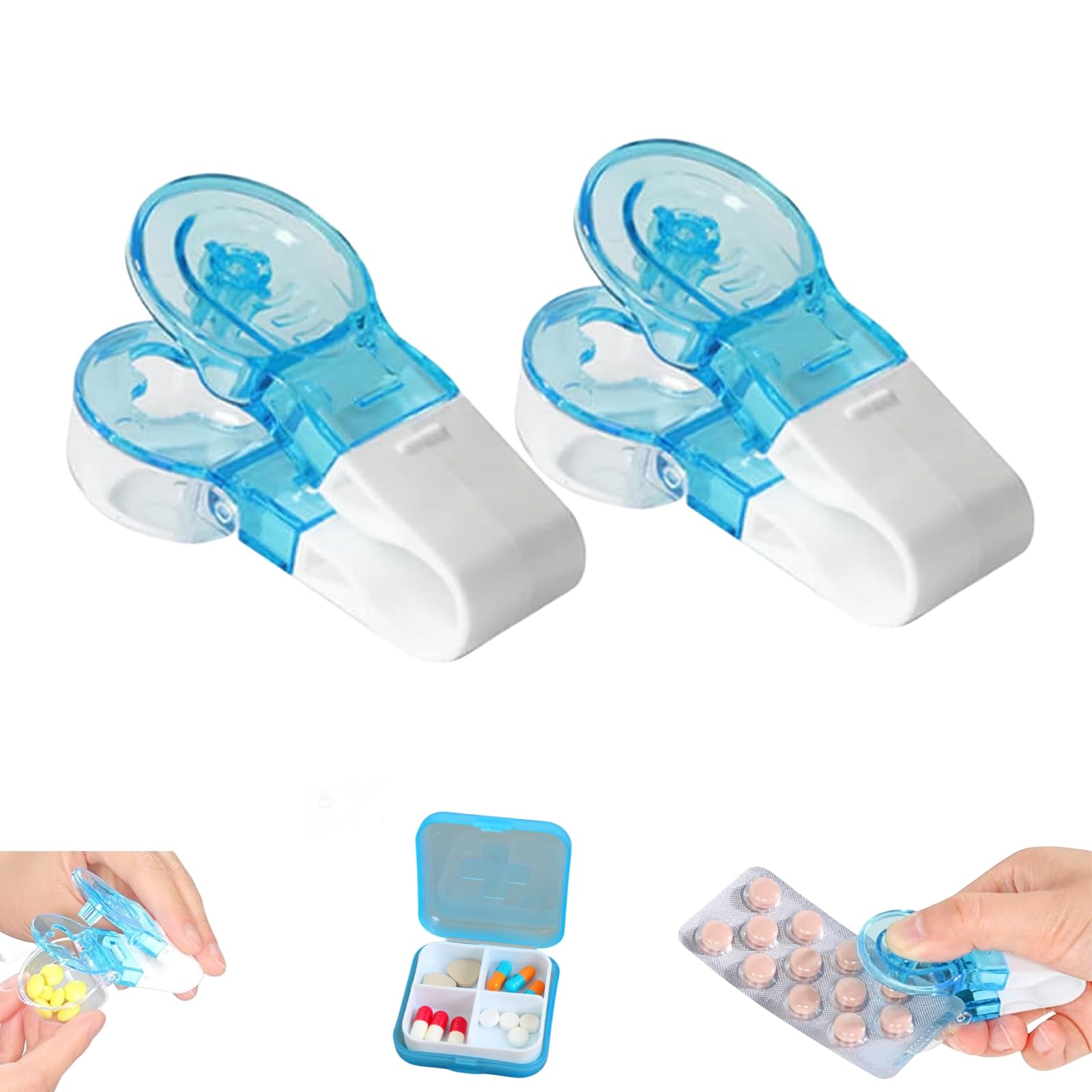 Portable Pill Taker Remover, No Contact Easy to Take Medicine Out Tool, Portable Pill Taker - Easy to take Out Pills from Package (2Pcs)