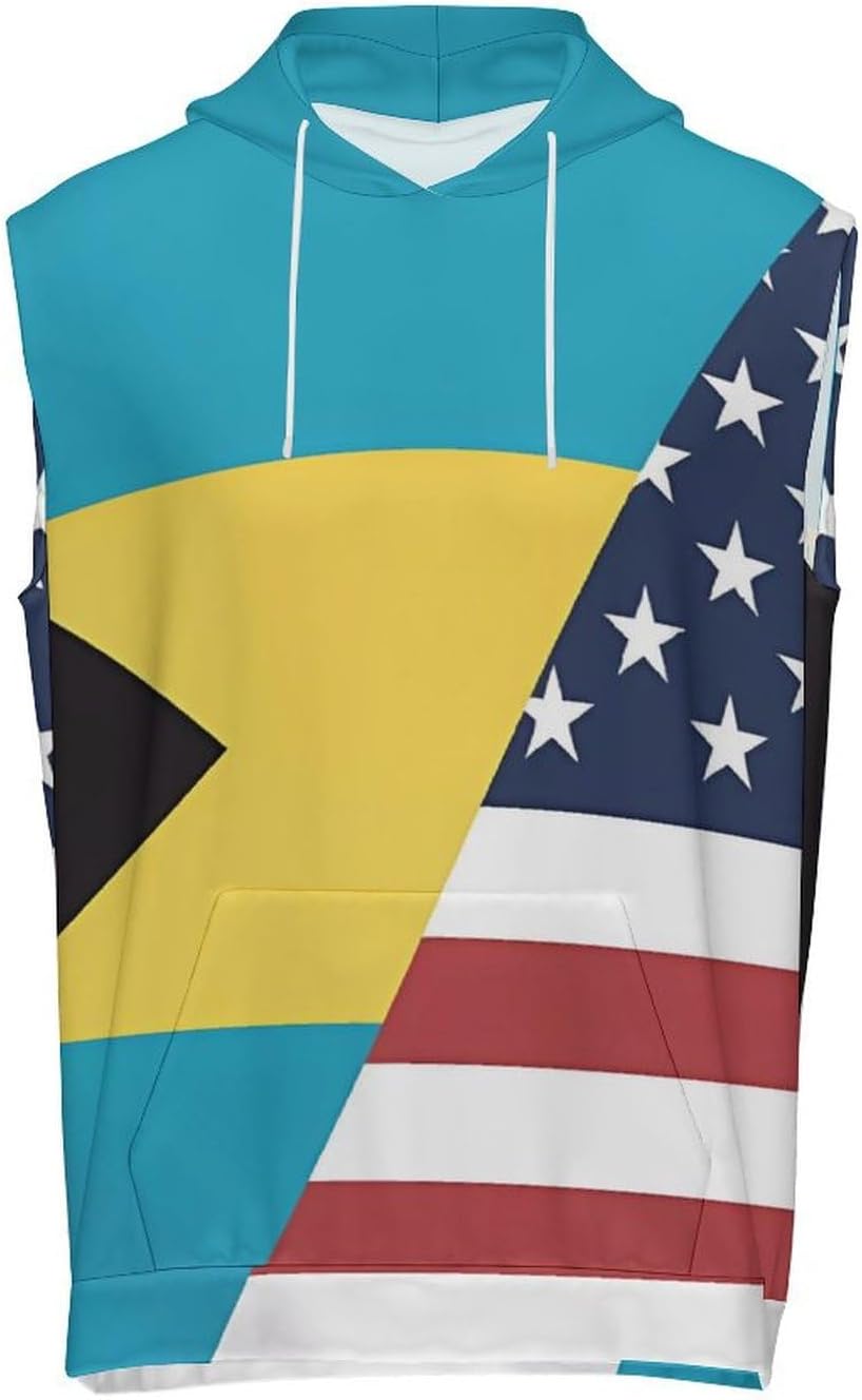 Men's Workout Hooded Tank Tops Sleeveless Muscle Gym T-Shirts