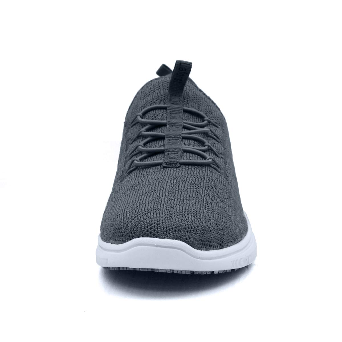 Laforst Jewel GP3155 Womens Synthetic Mesh Upper Lace Up Slip Resistant Server Waitress Slip On Sneaker Pewter 9.5