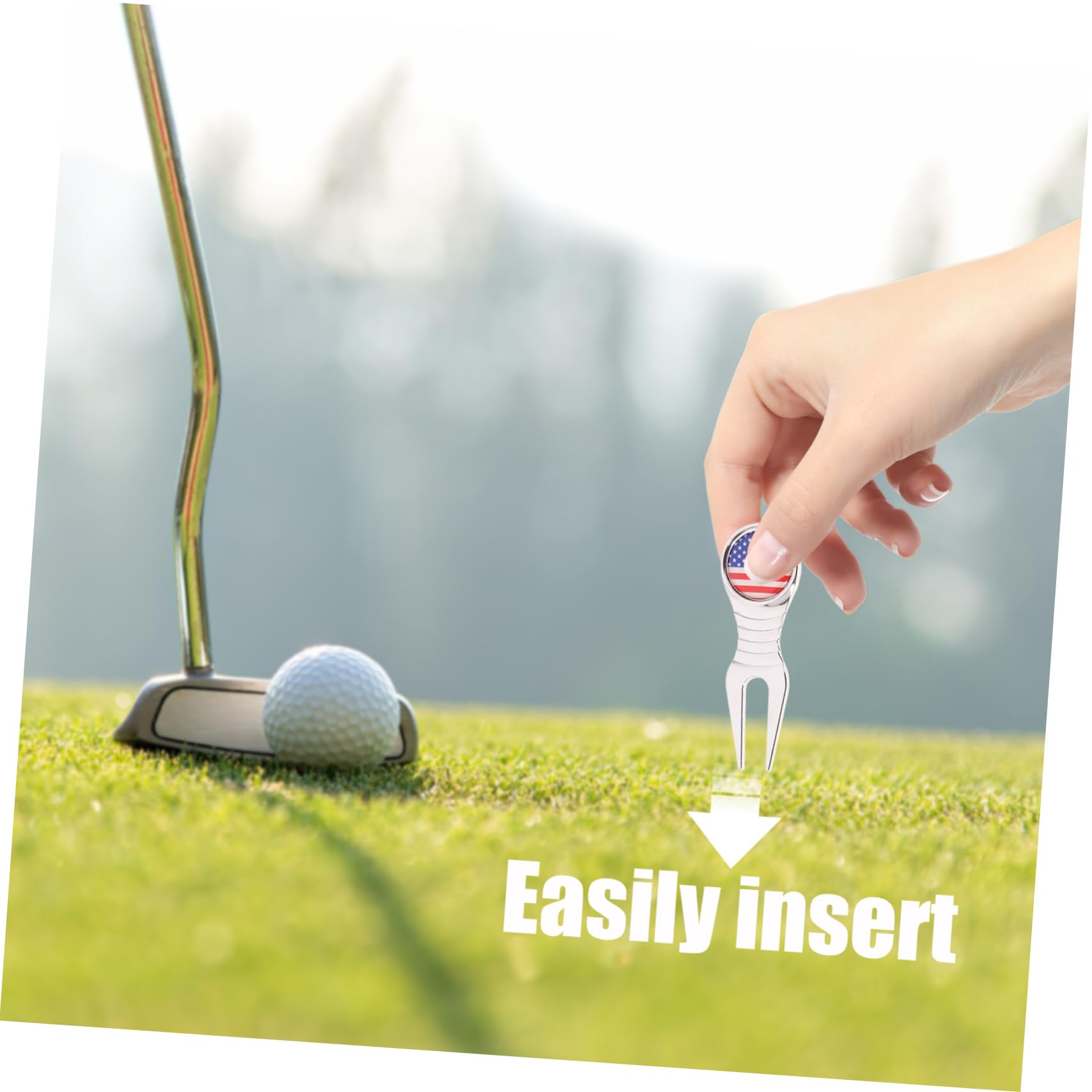 HEMOTON Tragbarem Divot Werkzeug und Dekorativem Ballmarker mit Metall Hutclip Nützliches Golfzubehör für Golfer und Golfgeschenke