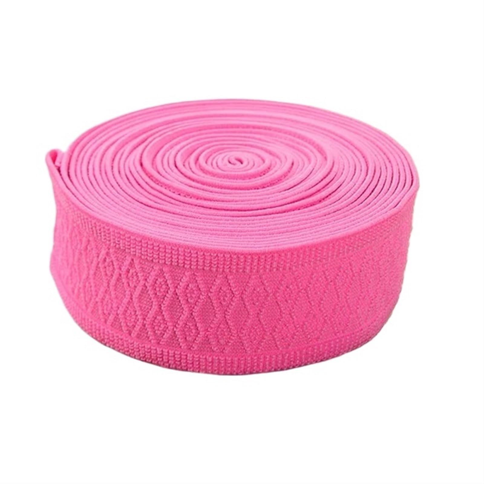 Cinta Elastica ancho Banda elástica de algodón for cintura pantalones 5 cm, accesorios ropa con patrón engrosado(Pink)