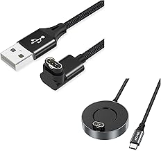 AGVEE Angled 90 Degree Charging Cable and Thin Dock for Garmin Smart Watch