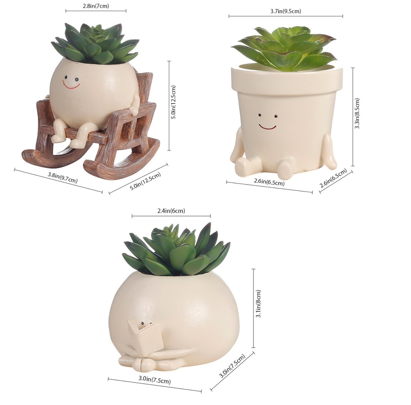Amazon.co.jp: 笑顔 植木鉢 かわいい 樹脂製植木鉢 適切な 観葉植物