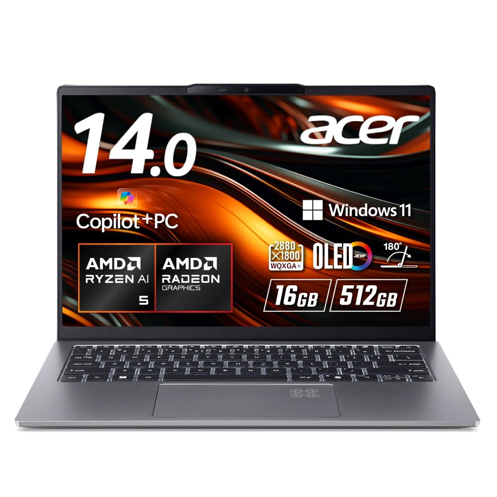 Amazon.co.jp: Acer ノートパソコン Swift Go 14 AI Ryzen AI 5 OLED