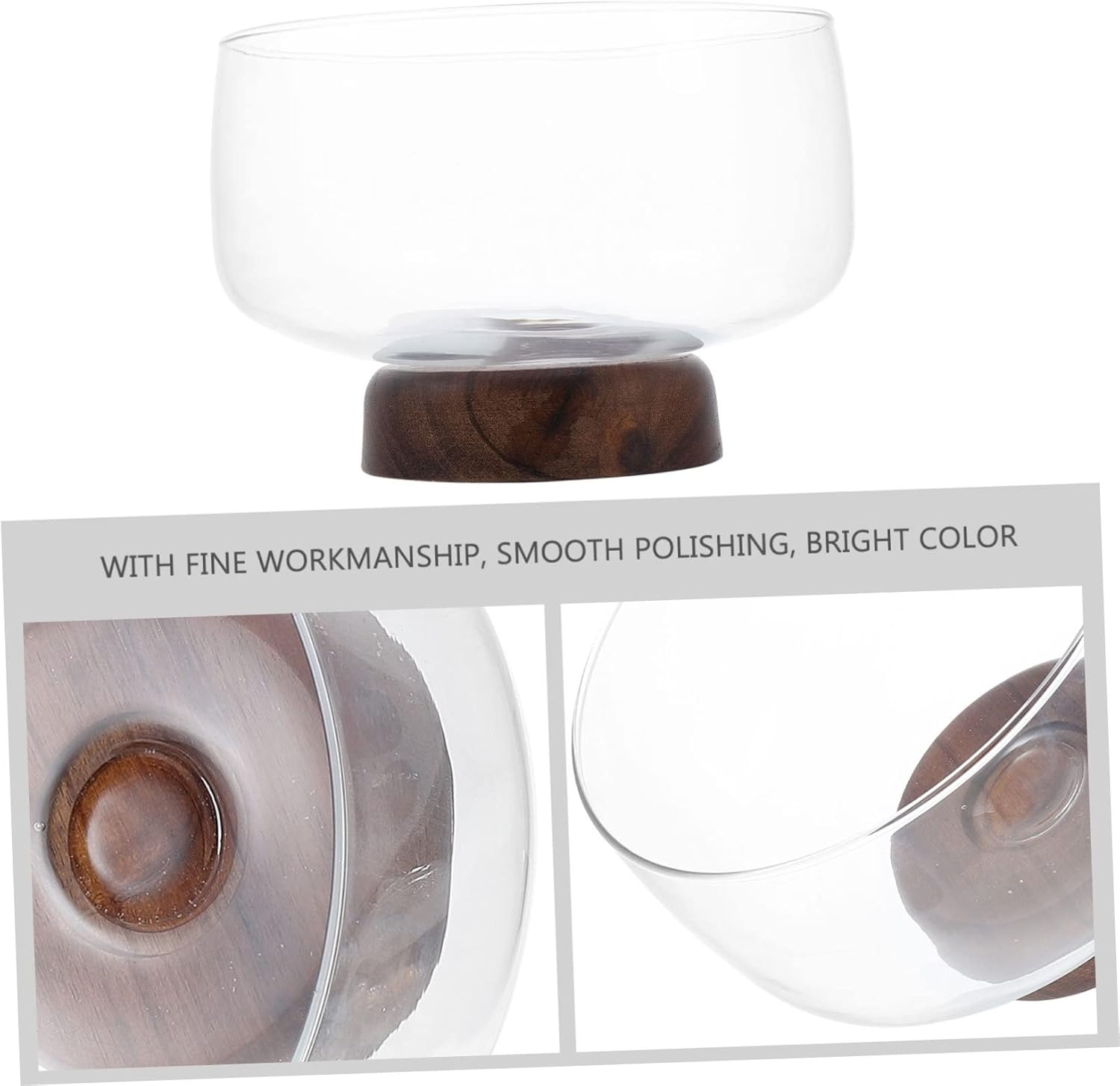 Mikinona 高足透明フルーツプレート クリアキャンディーボウル クリアボウル フルーツディッシュボウル パフェカップ アイスク