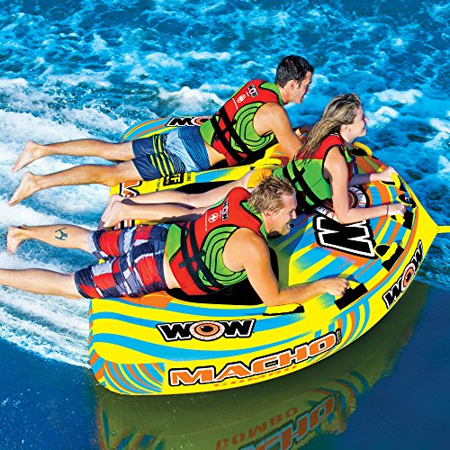 Wow World Of Watersports Macho Multiple Riding Positions Tube 1 2 Or 3 Person Inflatable Deck And Cockpit Towable Tube For Boating, 16-1030 #TOP3