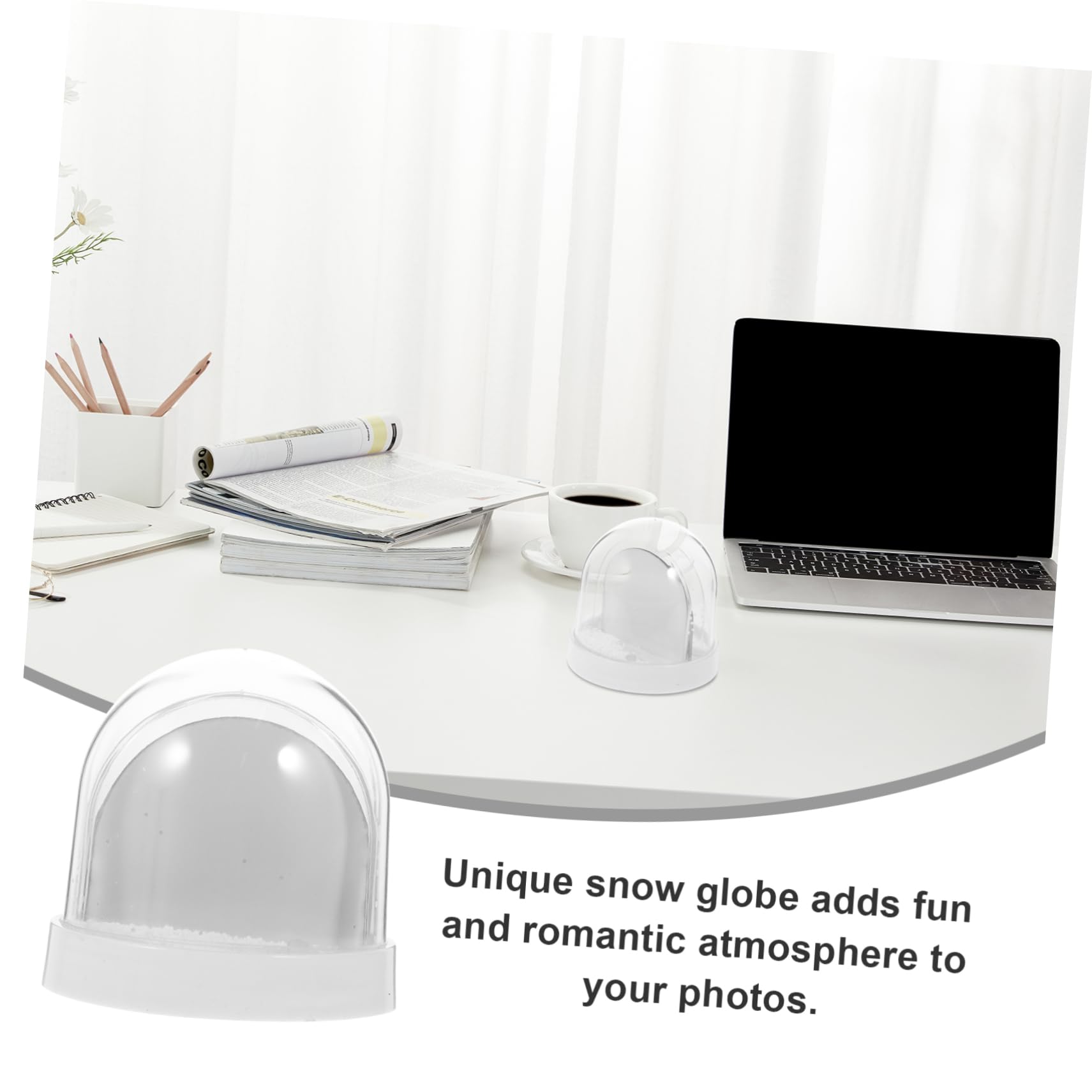 VOSAREA 4pièces Boule à Neige Personnalisable Avec Photo Globe Diy Pour Décoration Pour Noël Anniversaires Et Événements Spéciaux