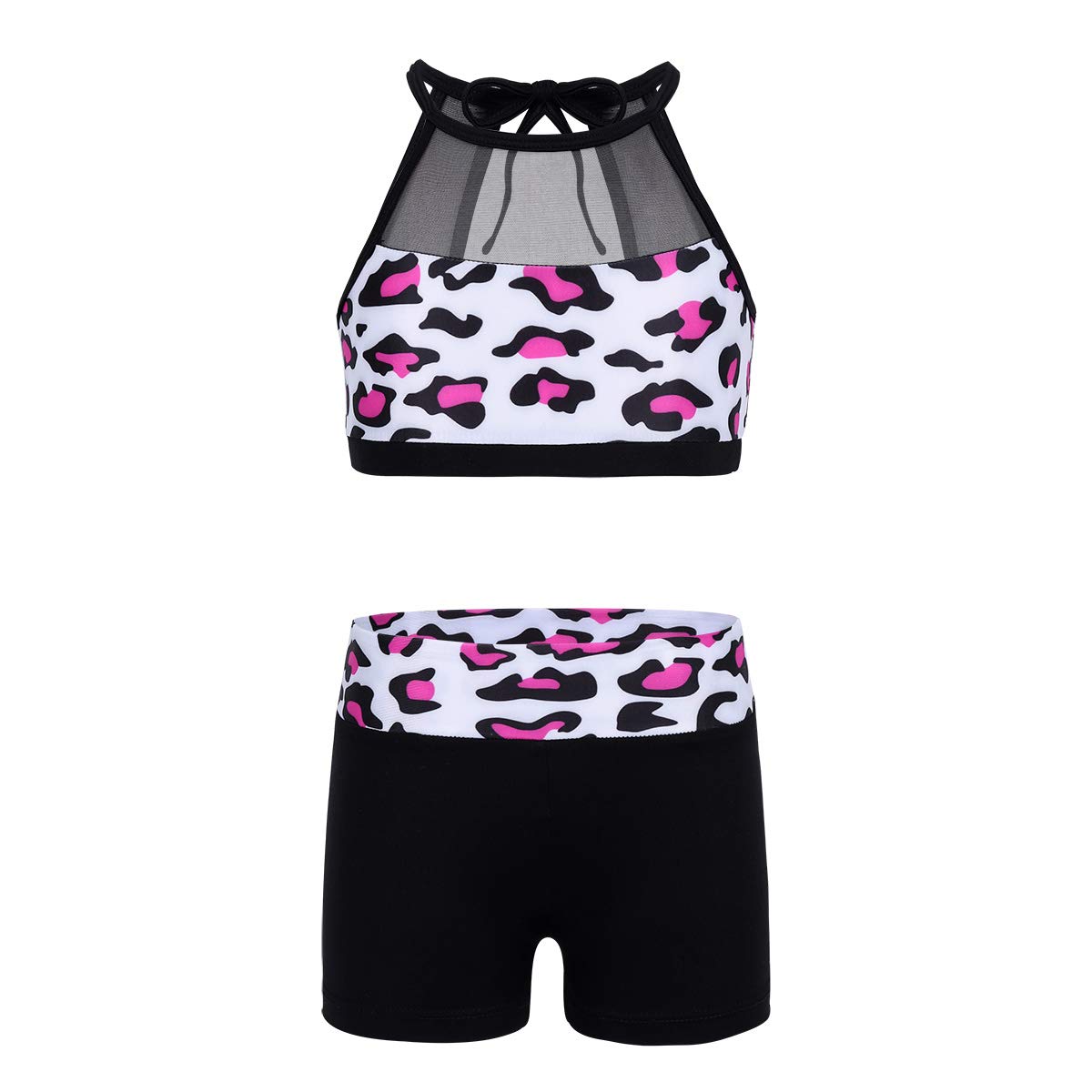 Short Justaucorps MSemis Fille - Danse Gym Ballet Yoga 2-12 Ans - Taille Élastique
