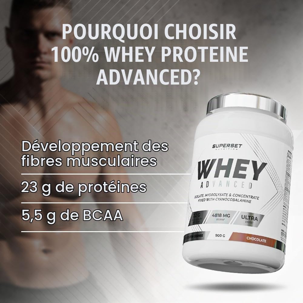 Superset Nutrition | 100% Whey Proteine Advanced (900g) | Whey protéine | Protéine à assimilation optimisée - Banana Split