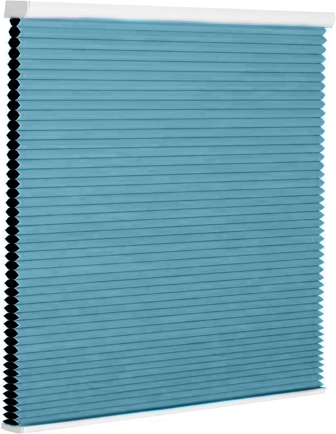 セルラーシェード、窓用遮光セルラーブラインド、寝室、リビングルーム、オフィス、キッチンに最適な防水ハニカムブラインド(Blue,23