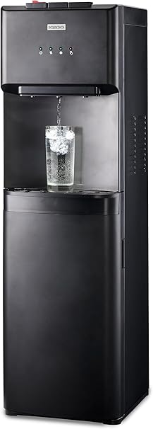 Igloo Bottom Loading Water Cooler – Hot, Cold, & Room Temperature Dispenser – Black, Holds 3 & 5 Gallon Jugs, Child Safety Lock – for Homes, Kitchens, Offices, Dorms