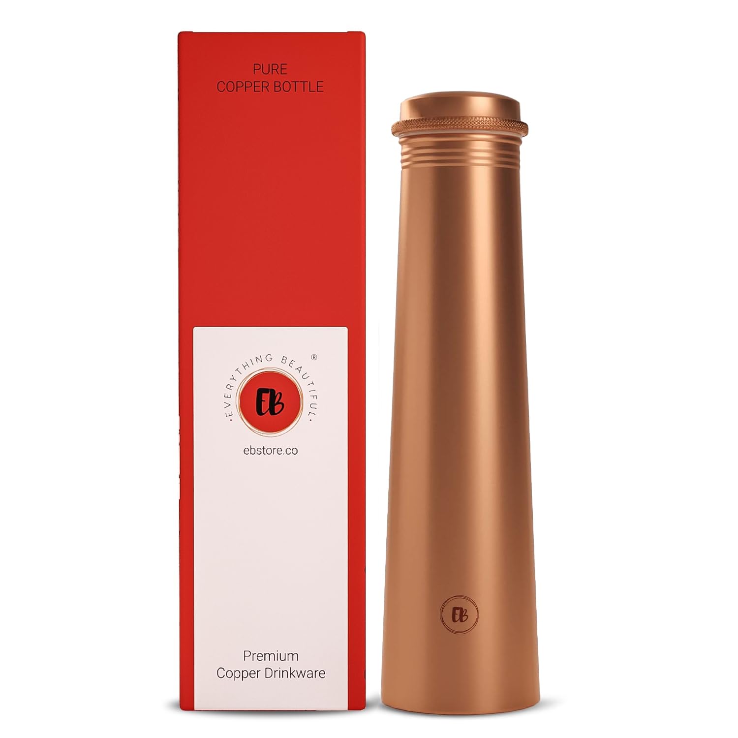 EB-Everything Beautiful Slim Classic Pure Copper Water Bottle 750 milli litre Leakproof with Ayurvedic Benefits in Tamba Suitable Anniversary Gift for Men & Women by ebstore (B0CQ4VY3GC) Amazon Price History, Amazon Price Tracker