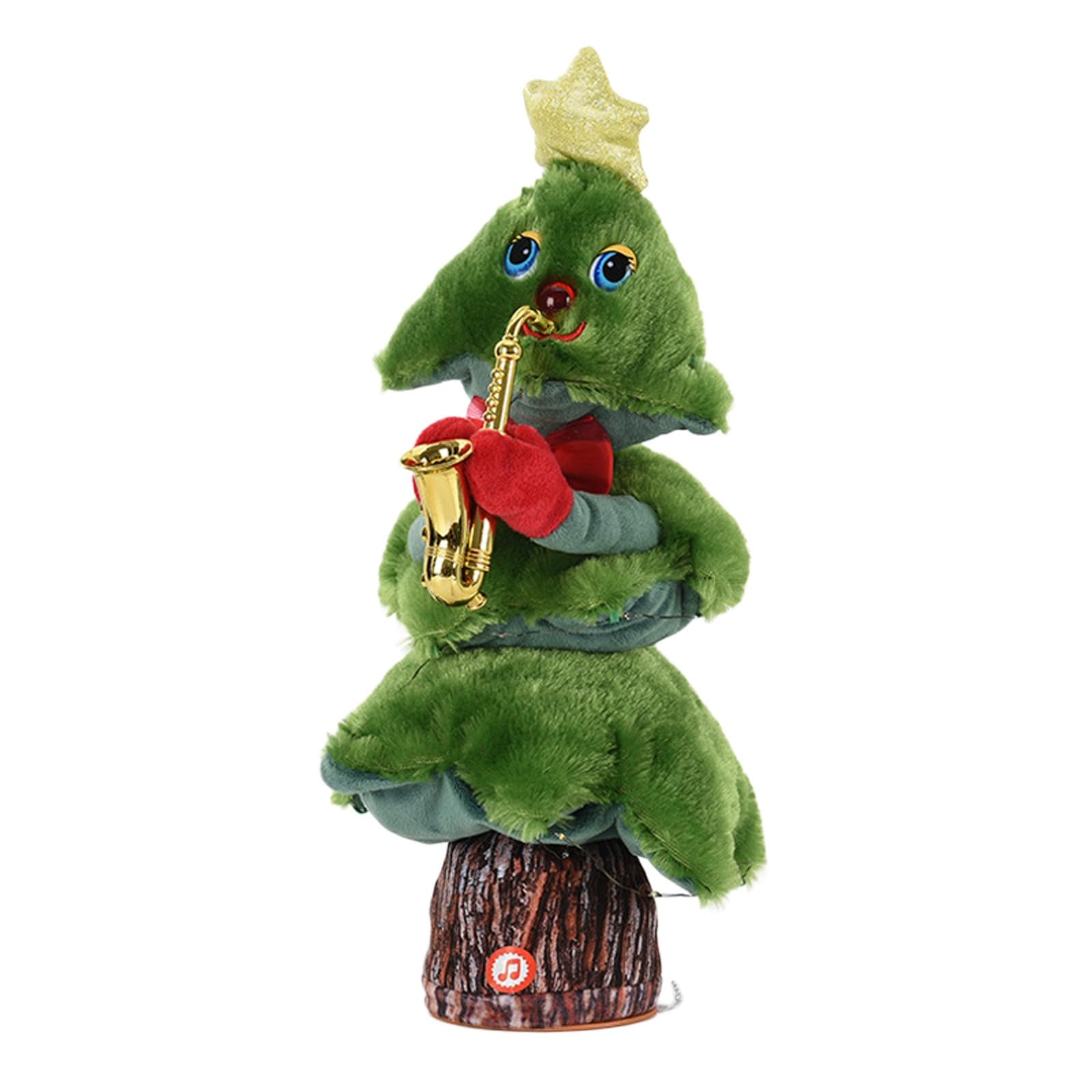 Plants for Kids Tree Dancing Christmas Tree Play The Saxhorn and Sing 8 Christmas Songs Christmas Easter Plush for Girls (C, One Size)
