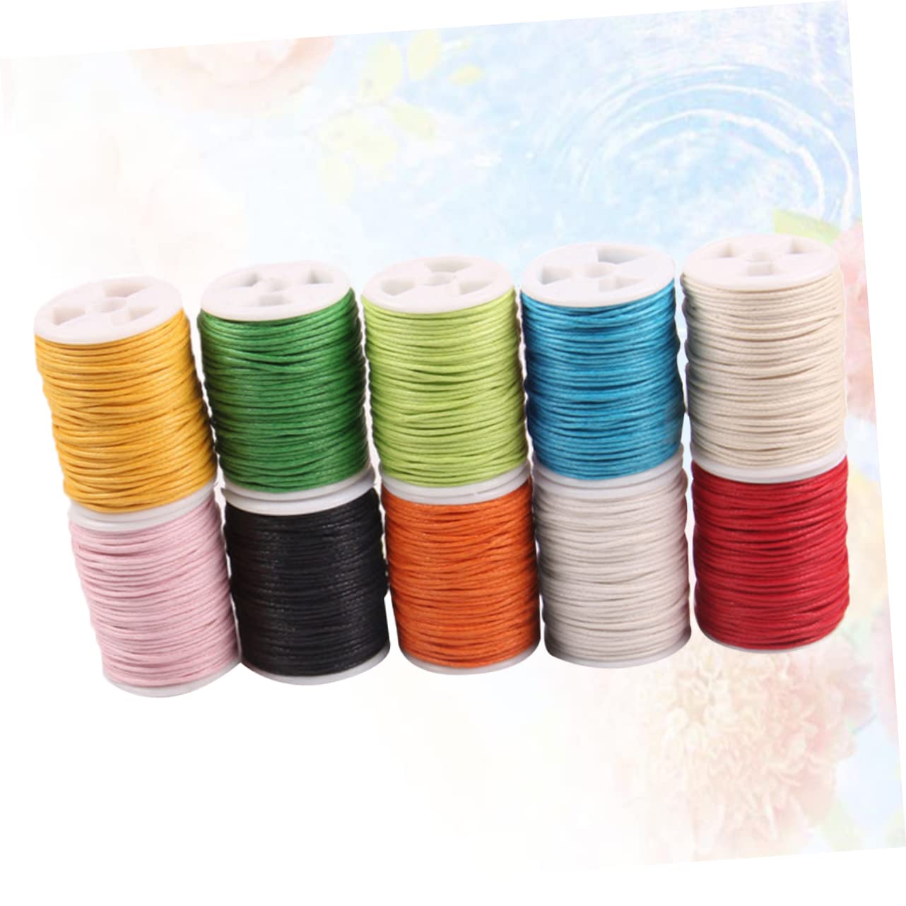EXCEART 30piezas Cuerda De Algodón Encerada Colorida para Manualidades y Decoración De Mixtos para Collares Pulseras y Proyectos De