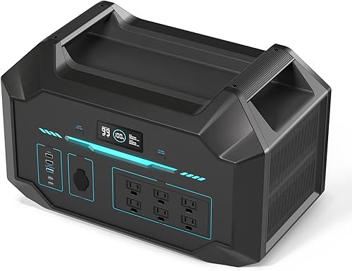 Renogy Estación portátil generador solar de 1000 Wh potente salida de CA de 1500 W batería de litio LiFePO4 recarga rápida de reserva compatible con