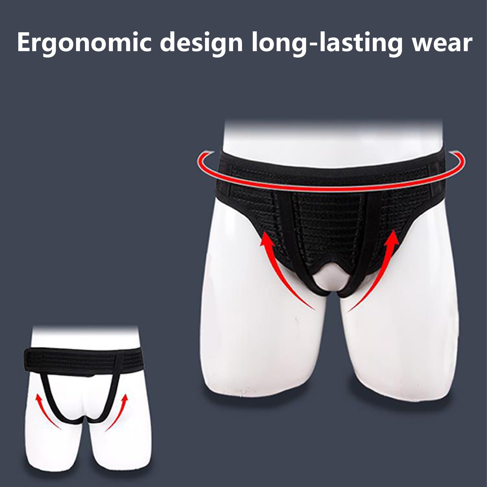 Cinto Ernia Inguinale, Fascia Ernia Ombelicale, Cinto Erniario, Tessuto Morbido E Traspirante con Cuscinetto di Compressione Rimovibile, Design con Fascia Elastica, Adatto Per Supporto Ernia Doppio