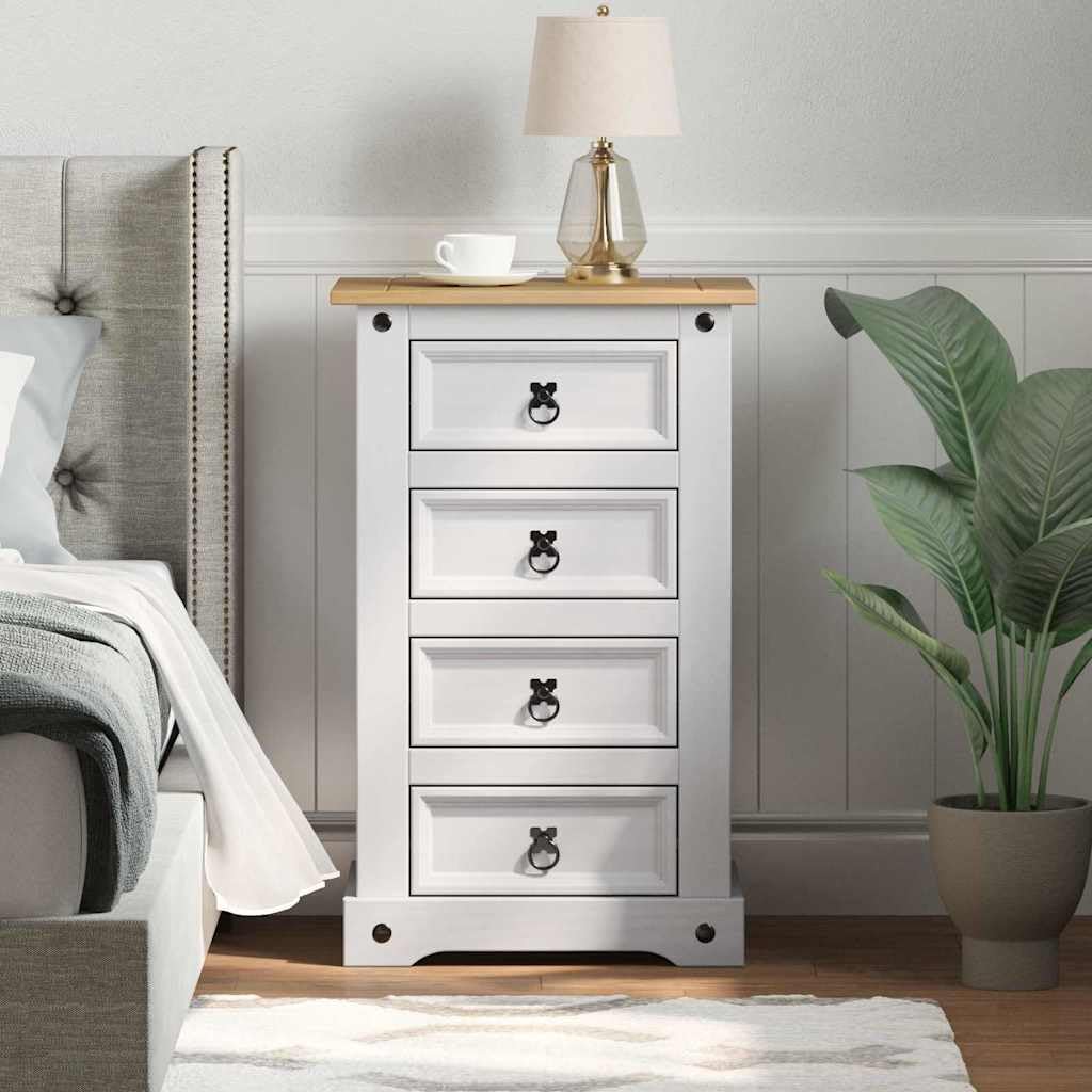 Table de chevet Corona blanche pour une ambiance de chambre cocooning