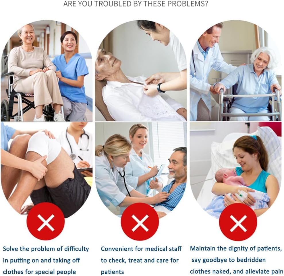 Ibluelover Mens Tear Away Underwear Side Snap On Shorts Reusable Stick-on Briefs Cotton Post-Op Boxer Shorts Breakaway Pants4