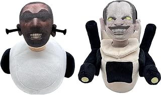 Skibidi Toilet Figures Toys Upgraded G-Man Skibidi Toilet & Vacuum Skibidi Toilet Plush, Halloween Spoof Stress Relief Doll Furniture Decoration (A+B)