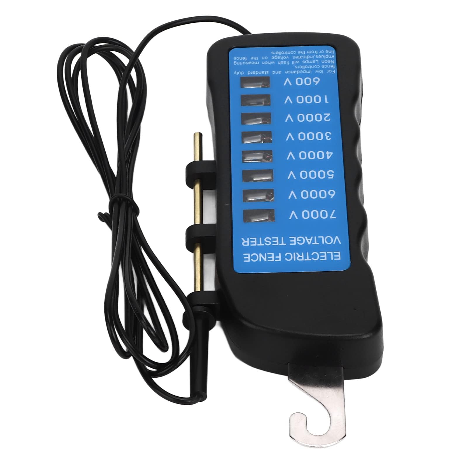 Atyhao Probador de voltaje, Piezas y conectores Bombas y accesorios 7KV, probador de valla eléctrica resistente al frío, impermeable, 8 luces, baja impedancia para uso agrícola;