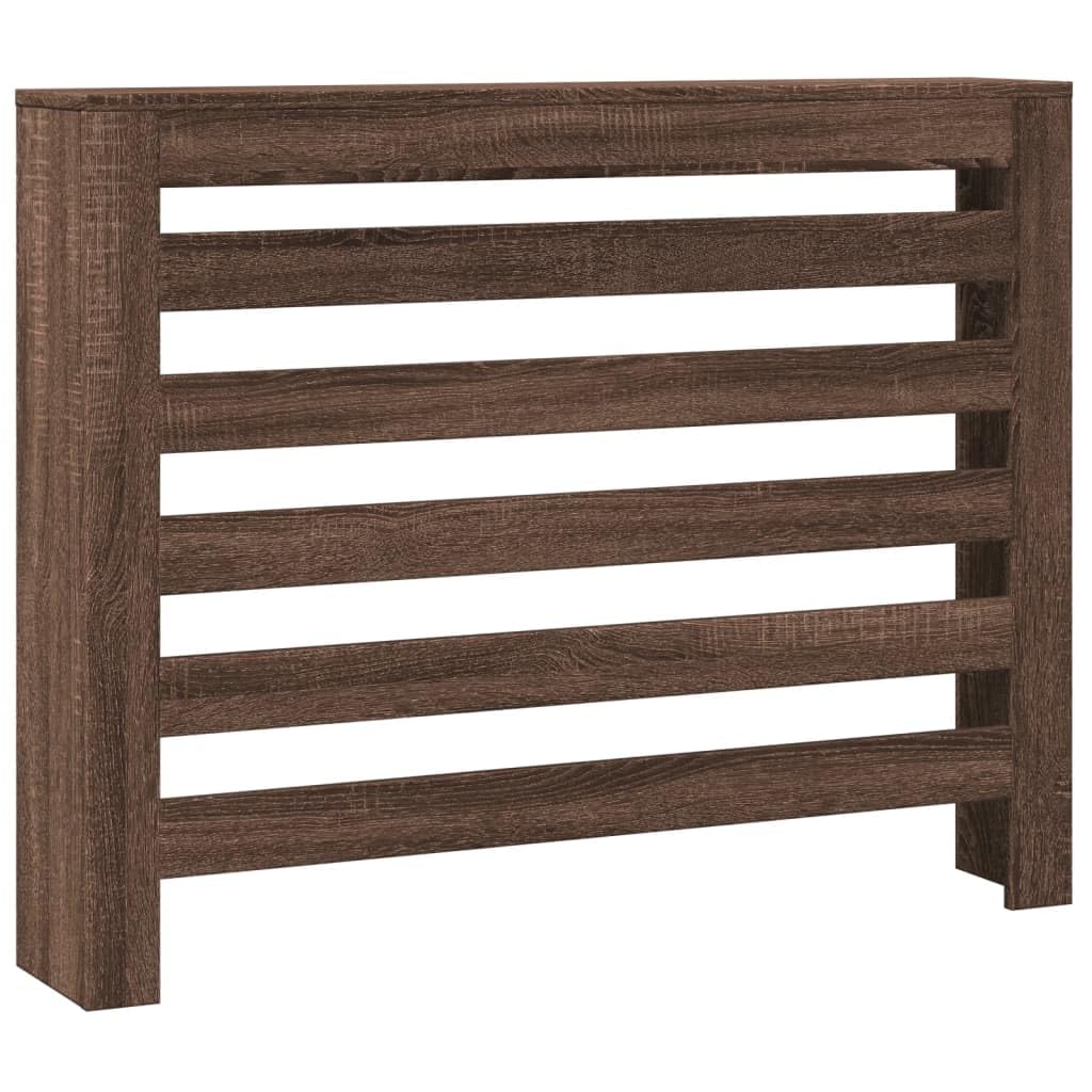 Genérico Cubierta de radiador Madera ingeniería marrón Roble 104x20x82cm,Accesorios para electrodomésticos,Accesorios para radiadores de calefacción,852696