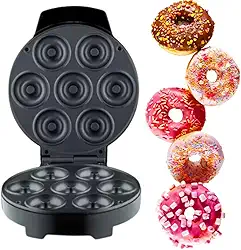 Máquina Antiaderente para Assar Donuts, 110V, Capacidade para 7 Donuts Redondos, Profissional