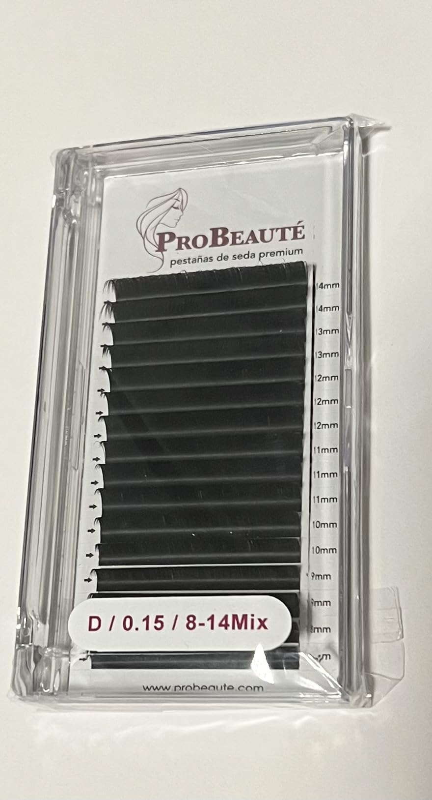 Extensiones de pestañas D. Largo 8-14 Pestañas postizas Extensiones para la clásica volumen 2d 3d 5 d Volumen ruso Efecto mojado Pestañas Naturales Pestañss Pelo a Pelo Pestañas suaves (D/0.15/8-14)