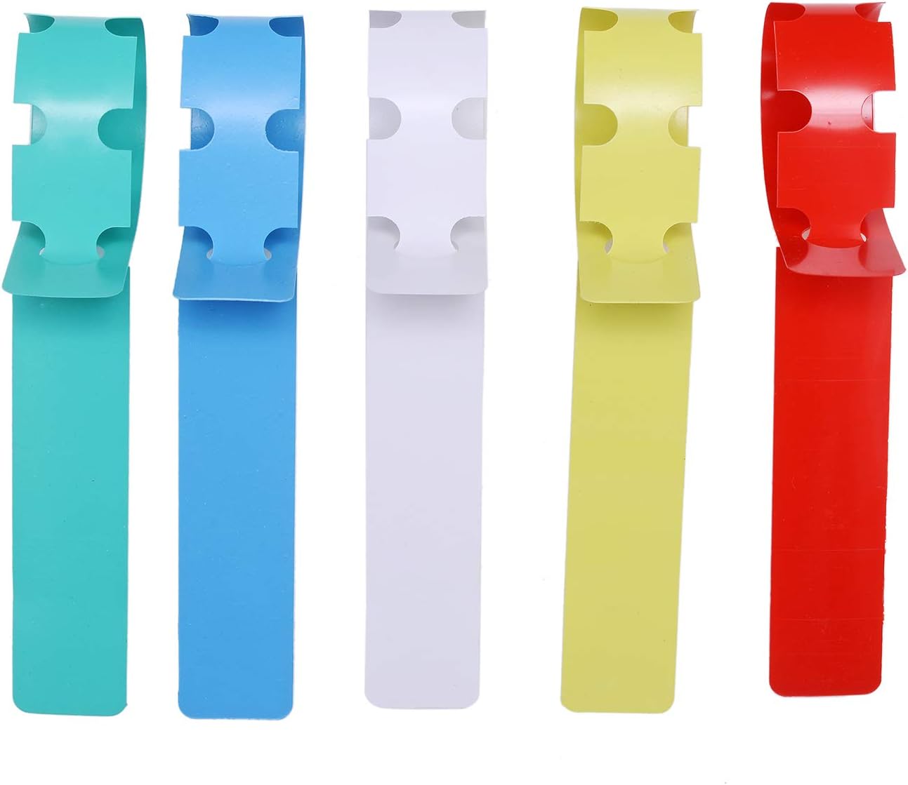 500 Pcs Wrap Around Adjustable Plant Tree Hanging Tags, Plastic Nursery Garden Waterproof Labels, Large Writing Surface (20x2cm, 5 Colors) - Image 3