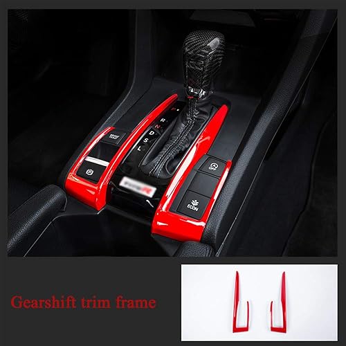 Miniatura 2 de XITER Panel de engranajes de fibra de carbono y plástico ABS, decoración de caja de cambios, accesorios para Honda 10th Civic 2016 2017 2018 2019