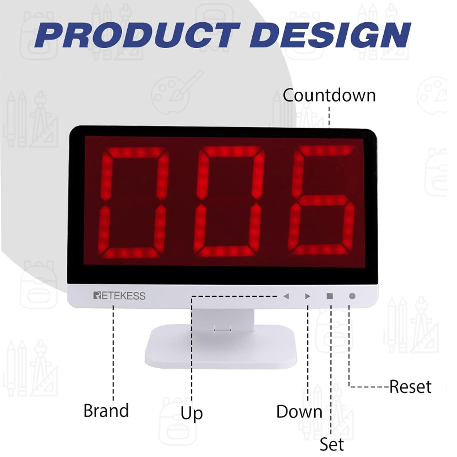 Retekess TM101 Wireless Quiz Buzzer System, Buzzer mit Sound und Licht, Bis zu 32 Antwort Buzzer, Drahtlose Fernbedienung für Teamspiele, Spiel und Spaß für Schule und zu Hause