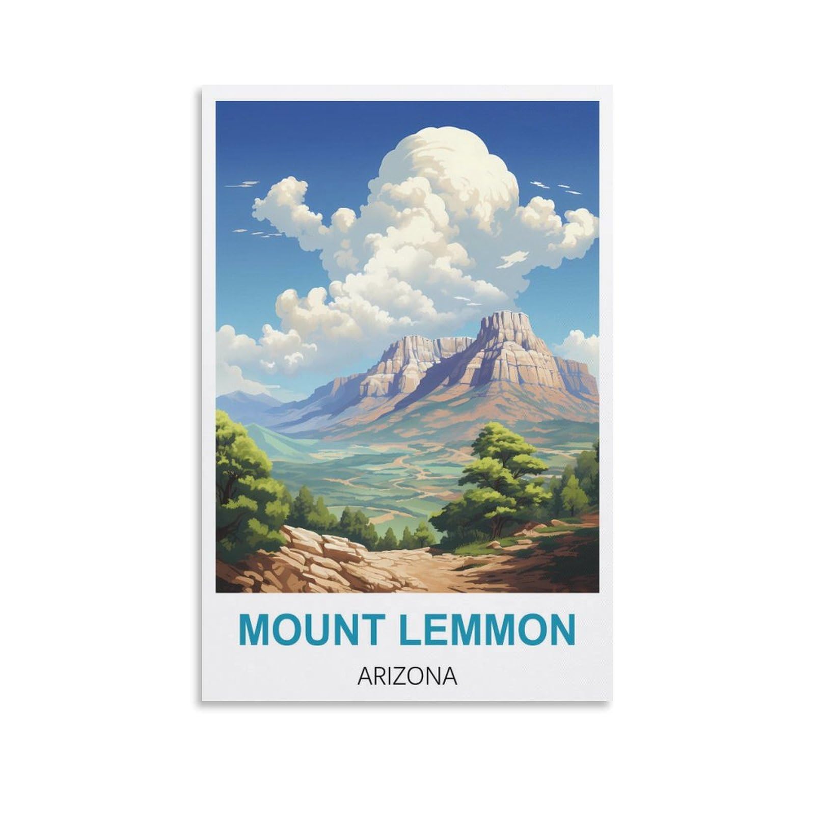 Vintage Metal Tin Signs Mount Lemmon Arizona Metal Wall Art Bar Sign for Kitchen Pubs Coffee Metal Wall Decoration 15x30cm