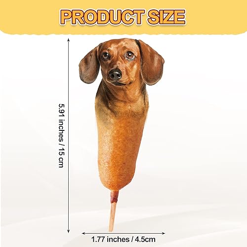 Miniatura 7 de Ireer 6 calcomanías de perro de maíz de 6 pulgadas, divertidas calcomanías de vinilo para automóvil, calcomanías impermeables para automóvil,