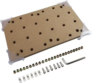 CNC MDF Spoilboard for 3018 CNC Router Machine, Size 30 x 18 x 1.2CM, 24 screw holes M6 1