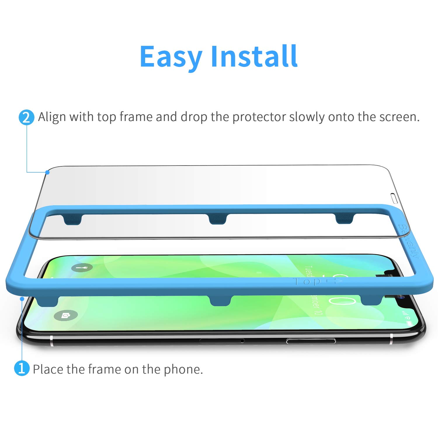 Slabo 3x Pellicole In Vetro Temperato 9H Per IPhone XS Max / 11 Pro Max - Trasparente, Anti Graffio, Con Strumento Di Installazione Facile - 3