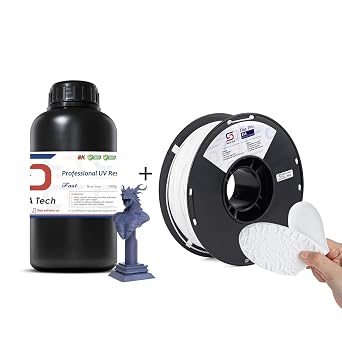 Siraya Tech 3D Printing Combo Fast ABS-Like Navy Grey Resin 1kg & Flex TPU 85A Filament Black 1kg - Precision and Flexibility for Professional and Hobbyist Projects