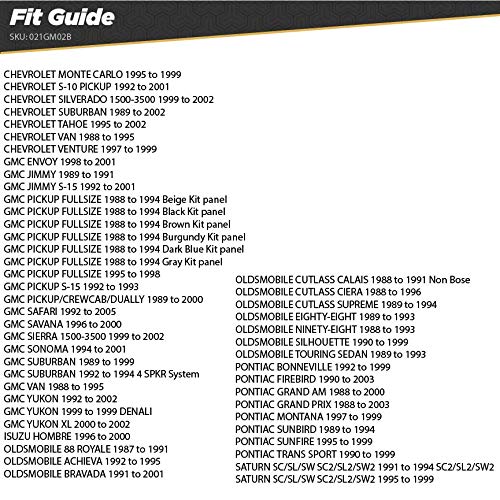 Scosche Gm02B Compatible With Select 1986-05 Gm Mini Power/Speaker Connector / Wire Harness For Aftermarket Stereo Installation With Color Coded Wires #TOP3