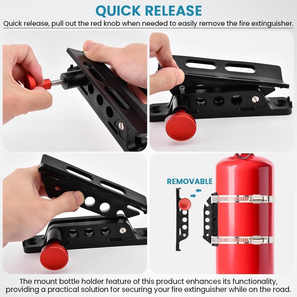 Vervanging auto brandblusser houder auto poederblusser houder auto brandblusser kofferbak houder brandblusser houder geschikt voor Sport/JK/ Sahara (rood