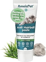 AmeizPet Malta for Cats Hairballs, Paste with Malt - Pet Taurine - Anti-Hairball for Indoor Cats with Taurine and Grass, 100g (3.52 Oz)