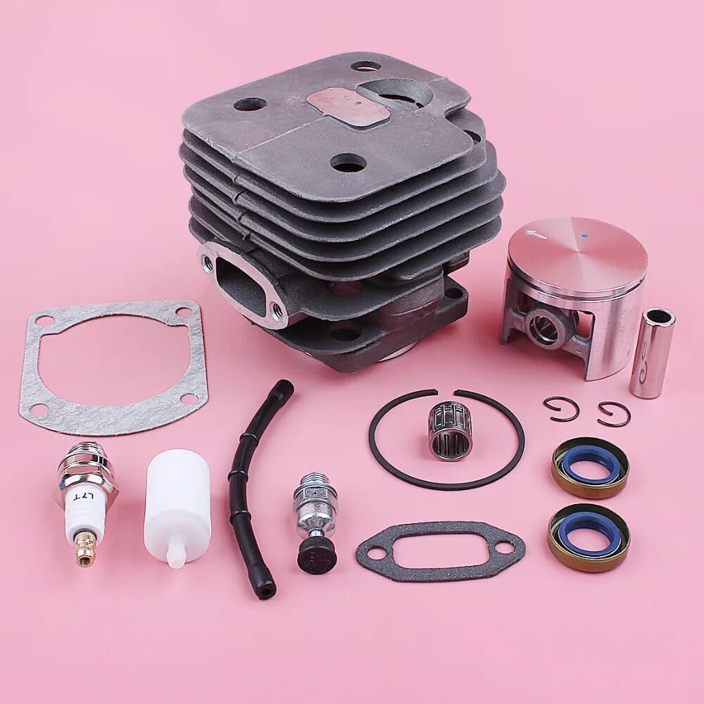 Kit de pistón de Cilindro de 2.047 in, for Husqvarna 268 272 272XP línea de Filtro de Combustible Junta de Sello de Aceite cojinete Motosierra Pieza de Repuesto Pistón de Cilindro de jardín