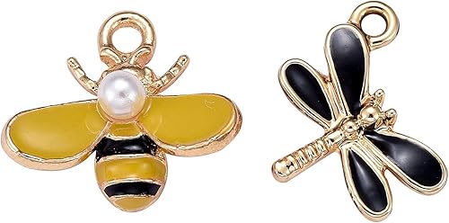 Vista 66 de Cheriswelry 30 dijes de aleación de cono de pino y ardilla, chapados en oro claro, con forma de cono de pino y ardilla, adornos colgantes de 0.47 a